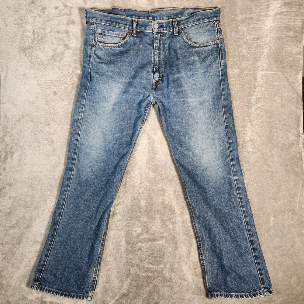Levi's 505 Jeans Men's 38X30 Blue Regular Fit Straight Leg Denim